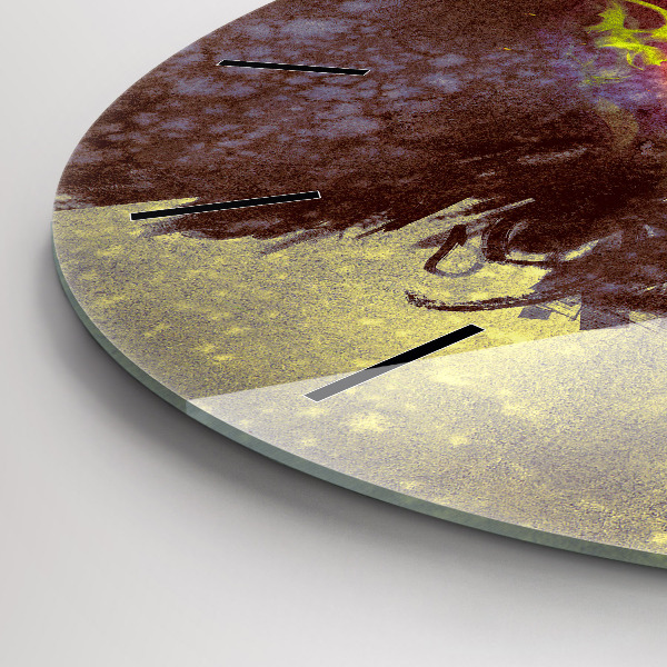 Zegar szklany okrągły Kobieta w lesie