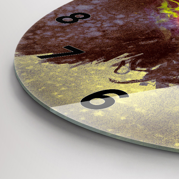 Zegar szklany okrągły Kobieta w lesie