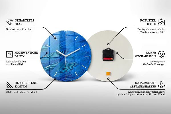 Zegar szklany okrągły Widok na jezioro