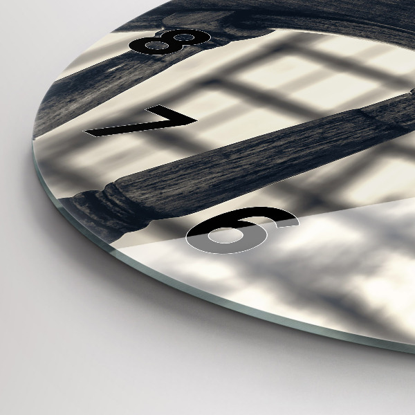 Zegar szklany okrągły Starożytny statek