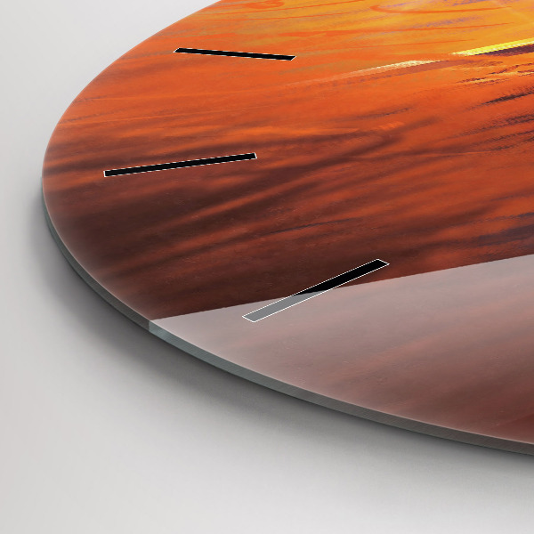 Zegar szklany okrągły Rycerz z mieczem