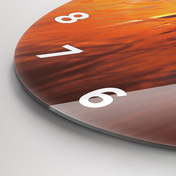 Zegar szklany okrągły Rycerz z mieczem