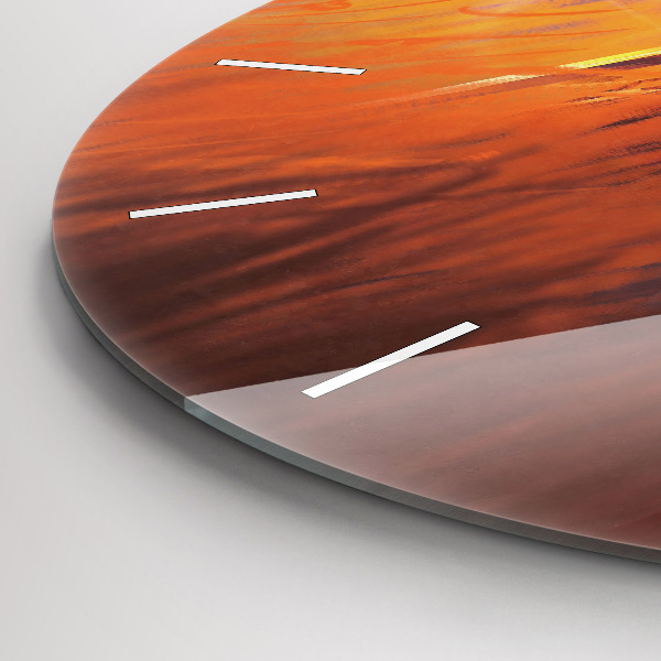 Zegar szklany okrągły Rycerz z mieczem