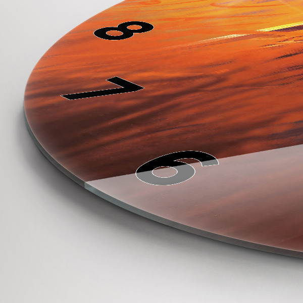 Zegar szklany okrągły Rycerz z mieczem