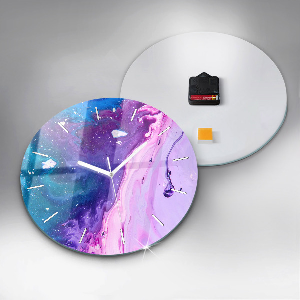 Zegar szklany okrągły Kolorowe tło