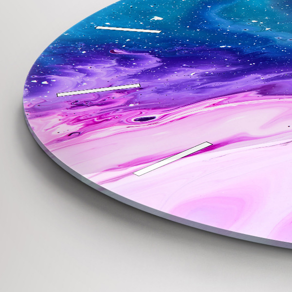 Zegar szklany okrągły Kolorowe tło