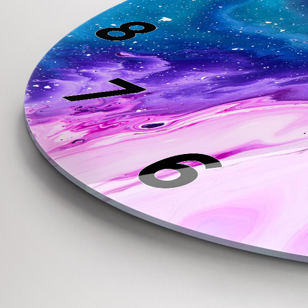 Zegar szklany okrągły Kolorowe tło