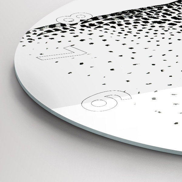 Zegar szklany okrągły Rysowana sowa w okularach