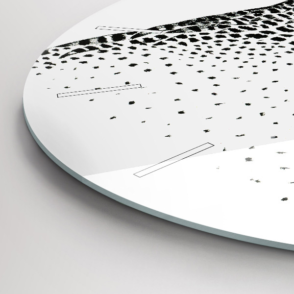 Zegar szklany okrągły Rysowana sowa w okularach