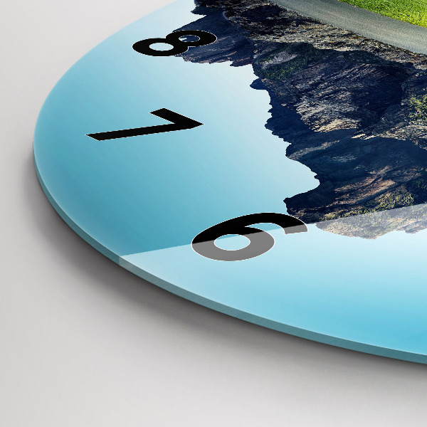 Zegar szklany okrągły Latająca wyspa