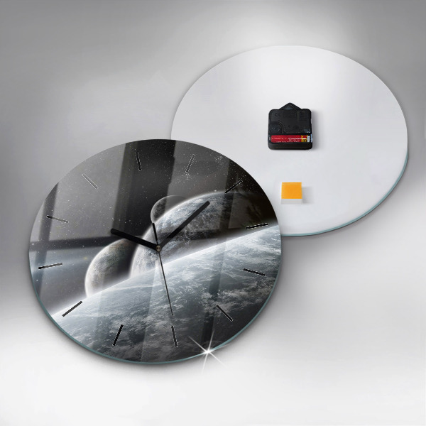 Zegar ścienny okrągły Kosmos i planety