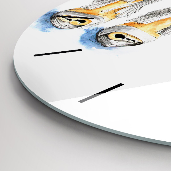 Zegar szklany okrągły Kobiece Szpilki