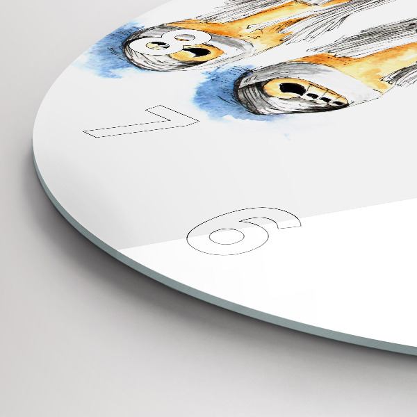 Zegar szklany okrągły Kobiece Szpilki