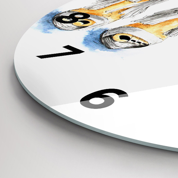 Zegar szklany okrągły Kobiece Szpilki