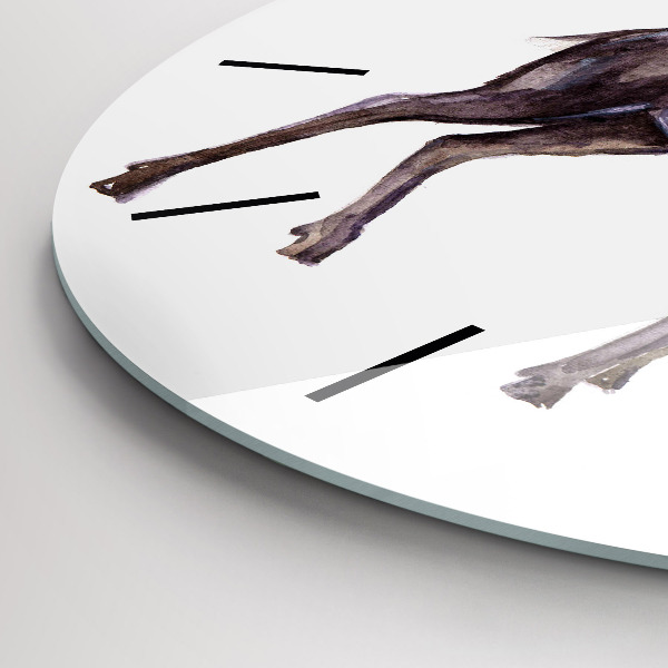 Zegar szklany okrągły Jeleń król puszczy