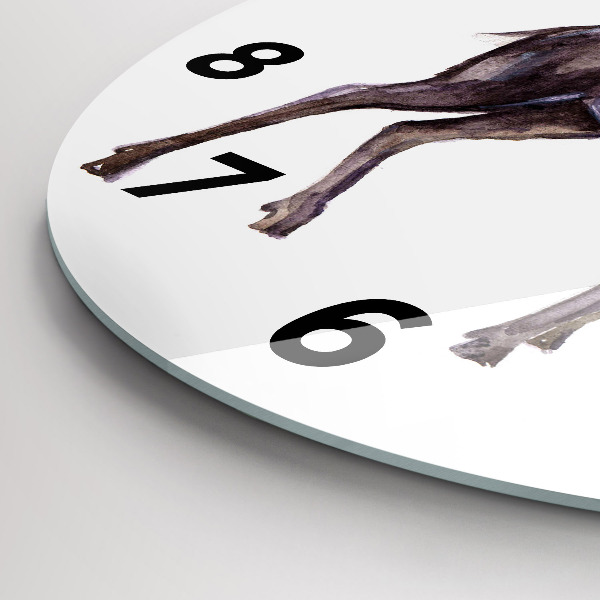 Zegar szklany okrągły Jeleń król puszczy