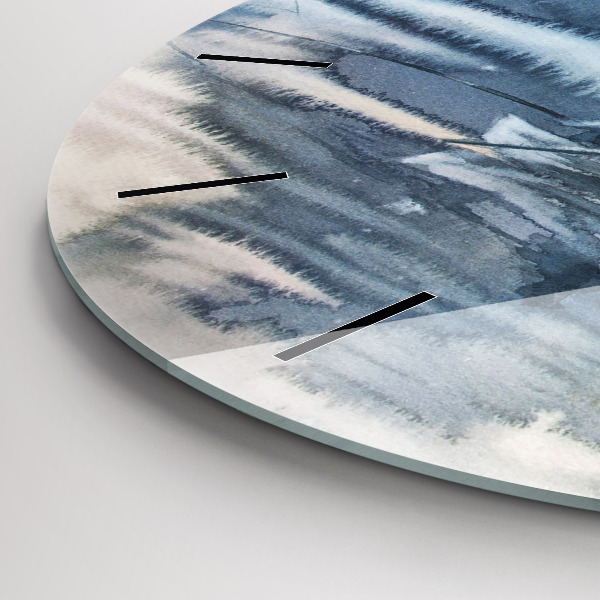 Zegar szklany okrągły Rybak na jeziorze