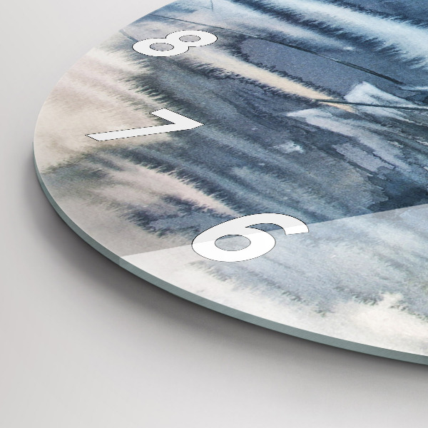 Zegar szklany okrągły Rybak na jeziorze