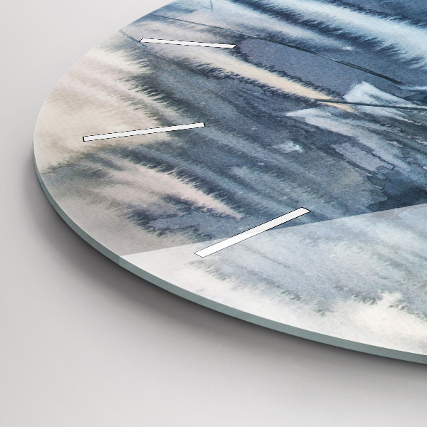 Zegar szklany okrągły Rybak na jeziorze