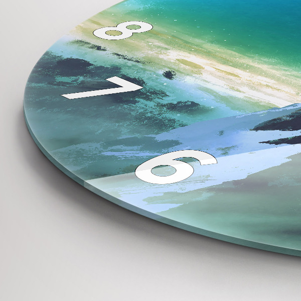 Zegar szklany okrągły Człowiek na księżycu