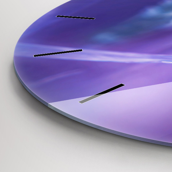 Zegar szklany okrągły Motyl na trawie