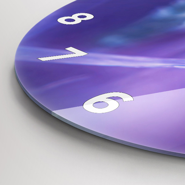 Zegar szklany okrągły Motyl na trawie