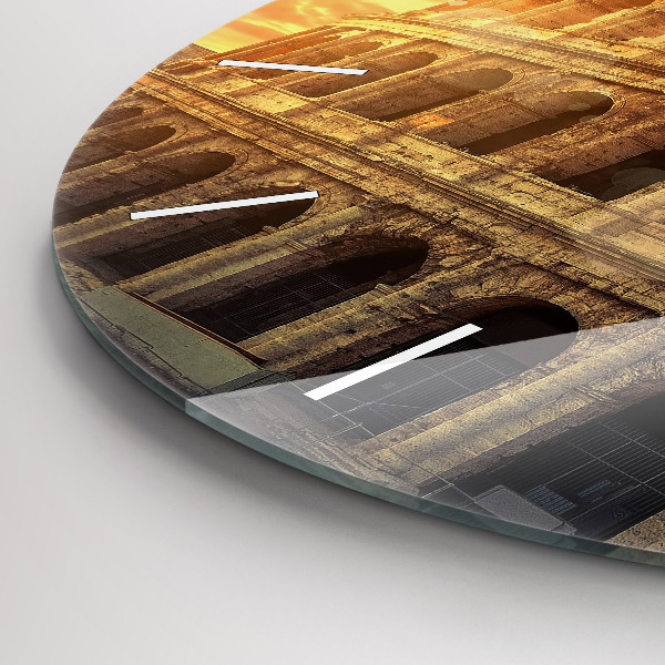 Zegar szklany okrągły Rzymskie Koloseum