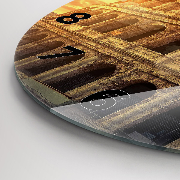 Zegar szklany okrągły Rzymskie Koloseum