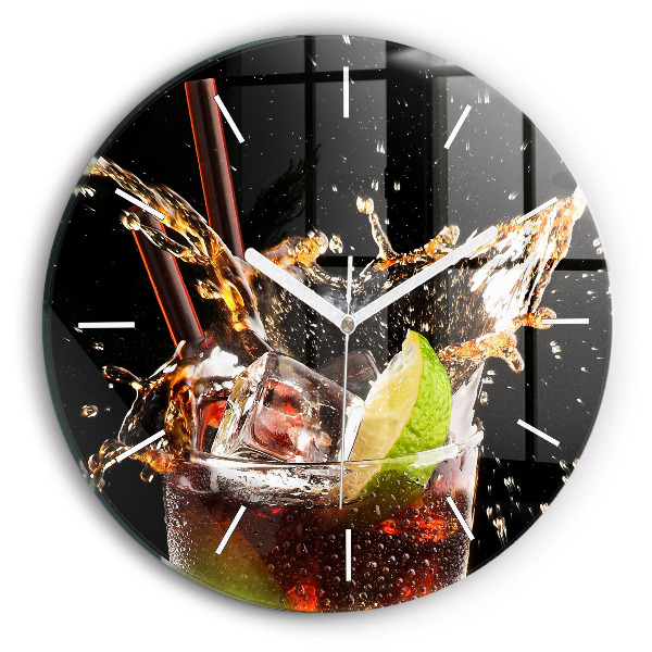 Zegar ścienny okrągły Drink z lodem