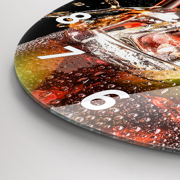 Zegar ścienny okrągły Drink z lodem