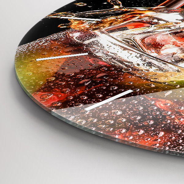 Zegar ścienny okrągły Drink z lodem