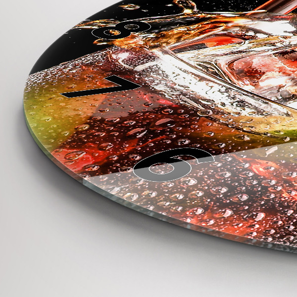 Zegar ścienny okrągły Drink z lodem