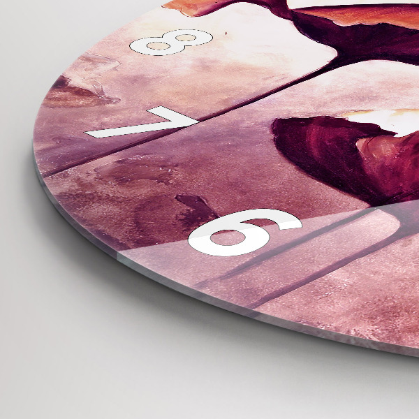 Zegar okrągły z nadrukiem Rozkwitające kwiaty maki