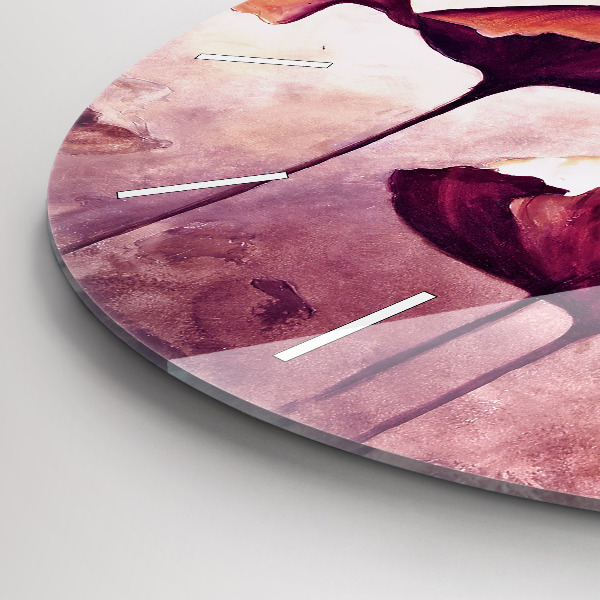 Zegar okrągły z nadrukiem Rozkwitające kwiaty maki