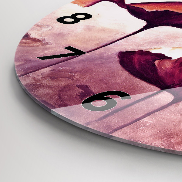 Zegar okrągły z nadrukiem Rozkwitające kwiaty maki