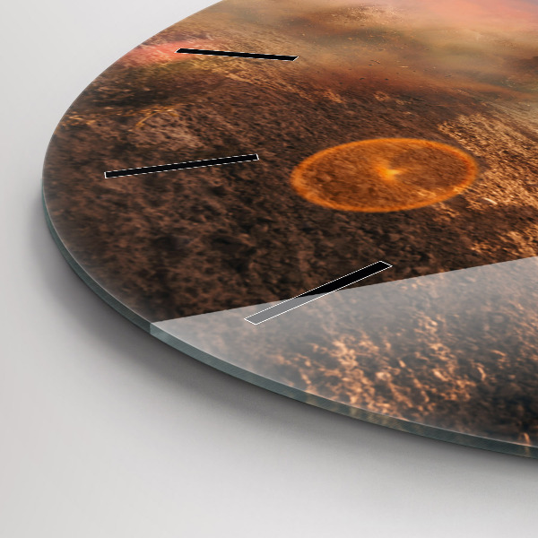 Zegar okrągły z nadrukiem Mężczyzna na motocyklu