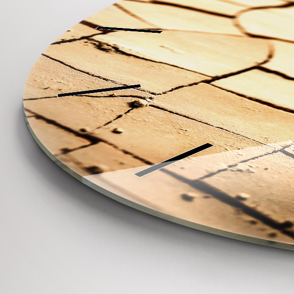 Zegar ścienny okrągły Roślina w suchej ziemi