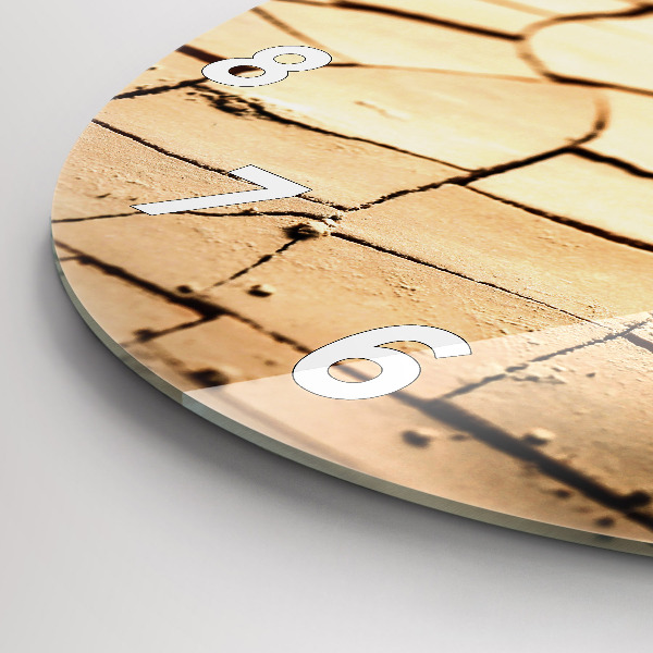 Zegar ścienny okrągły Roślina w suchej ziemi