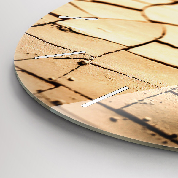 Zegar ścienny okrągły Roślina w suchej ziemi