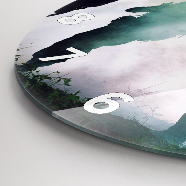 Zegar okrągły z nadrukiem Wojsko w lesie żołnierze