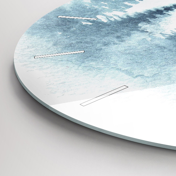 Zegar okrągły z nadrukiem Zimowy las