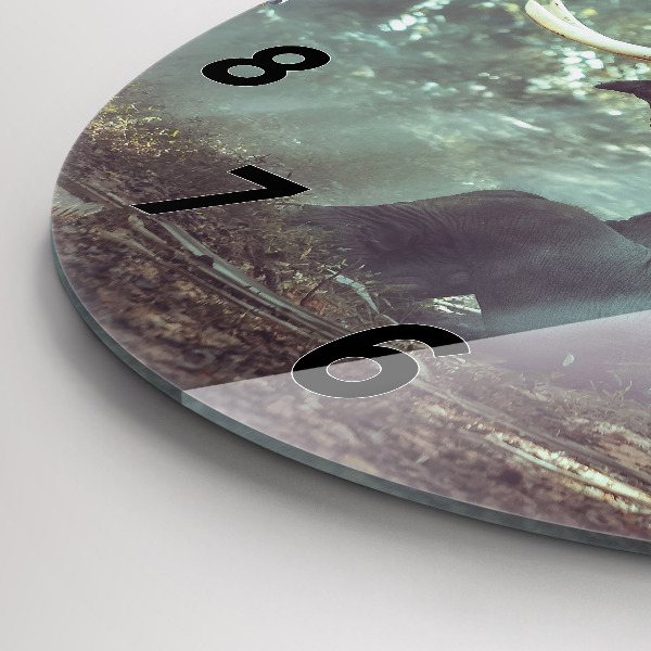 Zegar okrągły z nadrukiem Chłopczyk czyta książkę