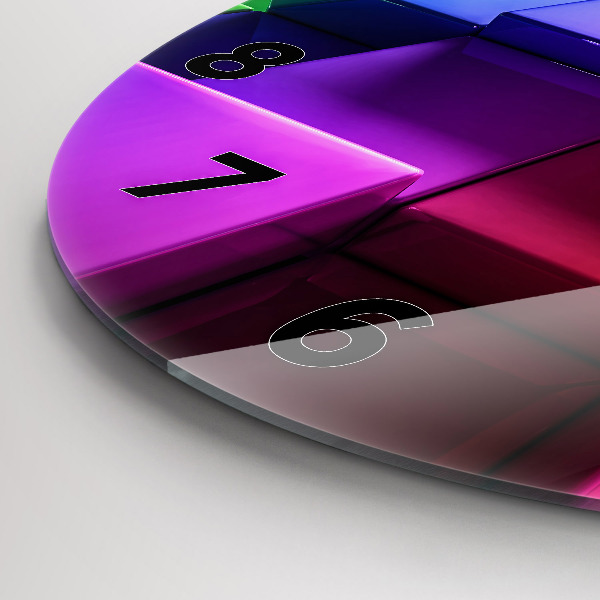 Zegar ścienny okrągły Kolorowe kostki