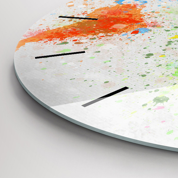 Zegar ścienny okrągły Mapa świata na papierze