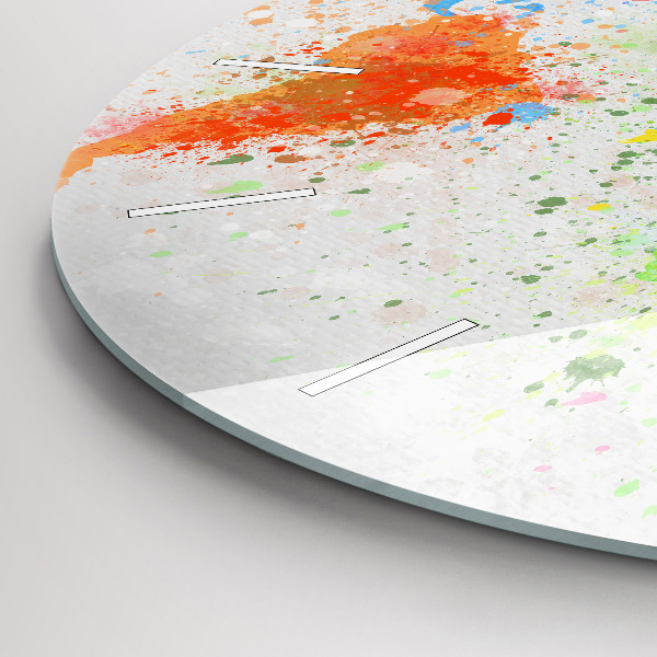 Zegar ścienny okrągły Mapa świata na papierze