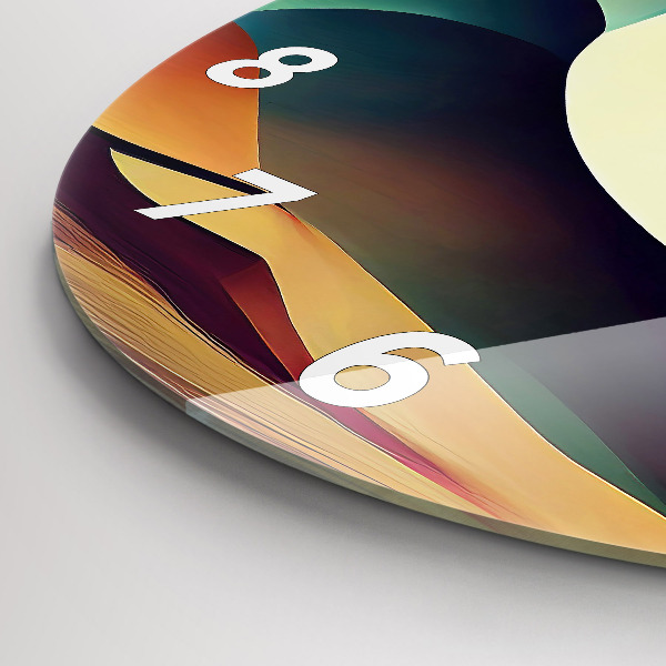 Zegar szklany okrągły Linie abstrakcyjne tło