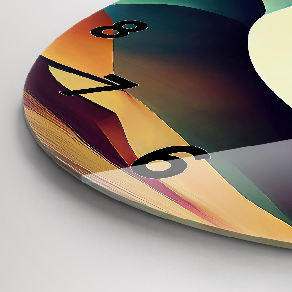 Zegar szklany okrągły Linie abstrakcyjne tło