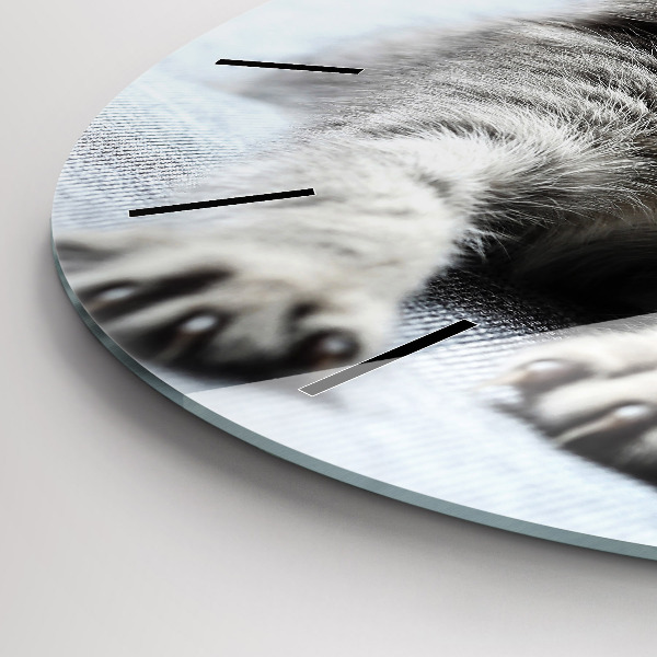 Zegar ścienny okrągły Kot na kanapie