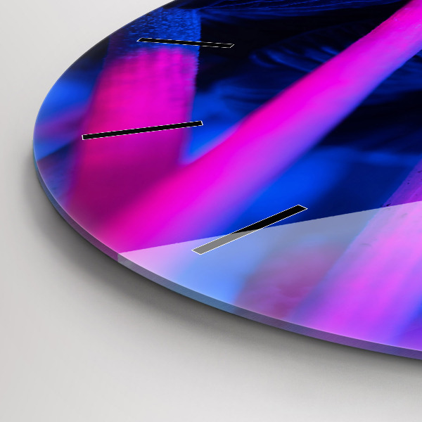 Zegar szklany okrągły Magiczne kolorowe grzyby