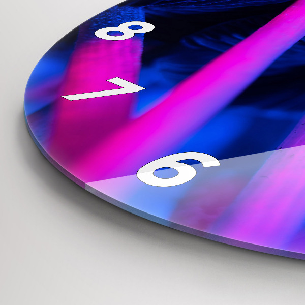 Zegar szklany okrągły Magiczne kolorowe grzyby